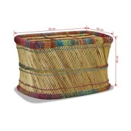 Table basse Bambou avec Détails Chindi Multicolore