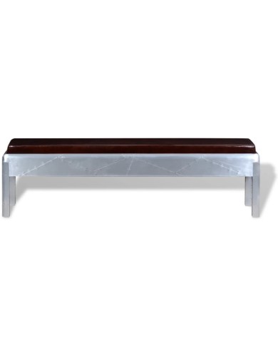 Banc d'entrée Cuir véritable 160 x 32 x 45 cm