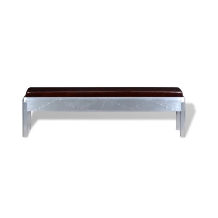 Banc d'entrée Cuir véritable 160 x 32 x 45 cm