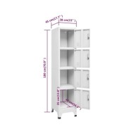 Armoire à casier avec 4 compartiments 38x45x180 cm  