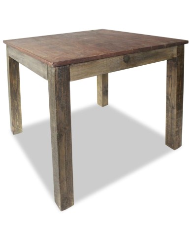 Table de salle à manger Bois de récupération massif 82x80x76 cm