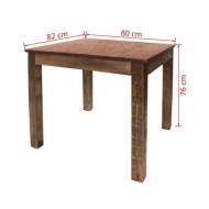 Table de salle à manger Bois de récupération massif 82x80x76 cm
