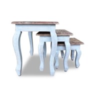 Ensemble de tables gigognes 3 pcs Bois de récupération massif 