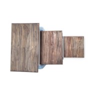 Ensemble de tables gigognes 3 pcs Bois de récupération massif 