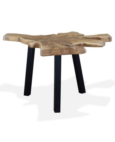 Table basse Teck authentique 80 x 70 x 38 cm