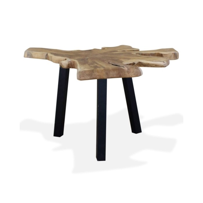 Table basse Teck authentique 80 x 70 x 38 cm