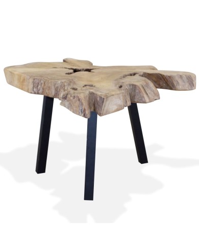Table basse Teck authentique 80 x 70 x 38 cm