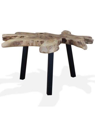 Table basse Teck authentique 80 x 70 x 38 cm