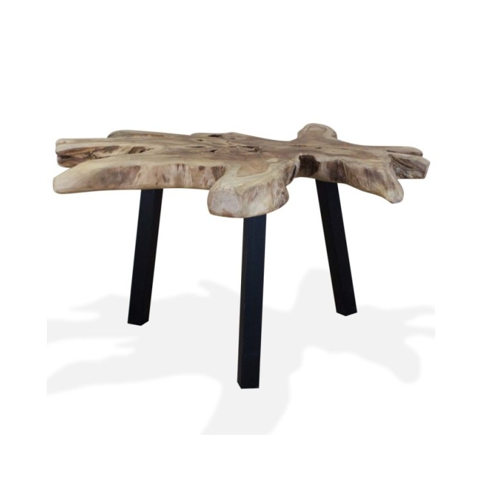 Table basse Teck authentique 80 x 70 x 38 cm