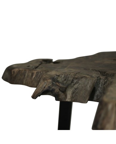 Table basse Teck authentique 80 x 70 x 38 cm