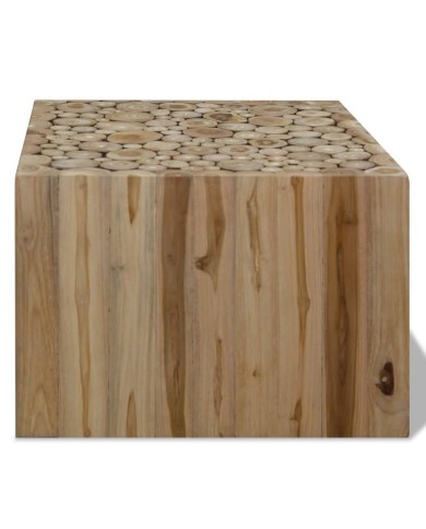 Table basse Teck authentique 50 x 50 x 35 cm