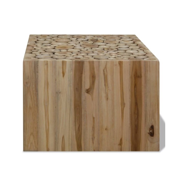 Table basse Teck authentique 50 x 50 x 35 cm