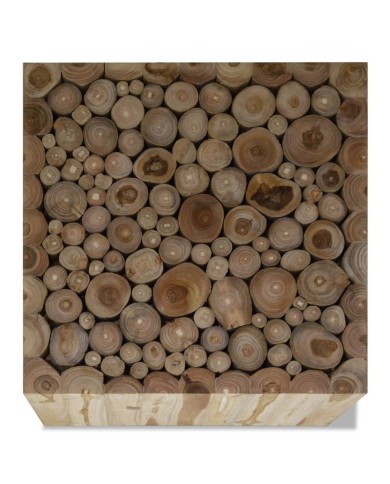Table basse Teck authentique 50 x 50 x 35 cm