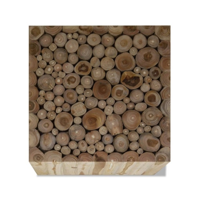 Table basse Teck authentique 50 x 50 x 35 cm