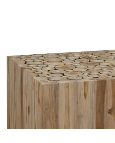 Table basse Teck authentique 50 x 50 x 35 cm