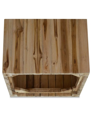 Table basse Teck authentique 50 x 50 x 35 cm