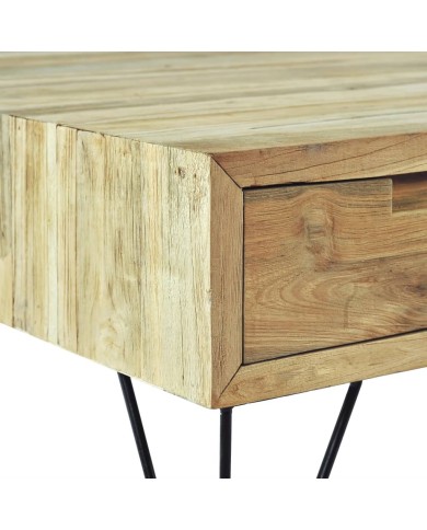 Meuble TV 120 x 35 x 35 cm Teck massif