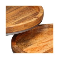 Ensemble de tables d'appoint 2 pcs Bois de manguier massif