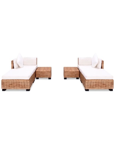 Jeu de canapés 16 pcs Rotin naturel