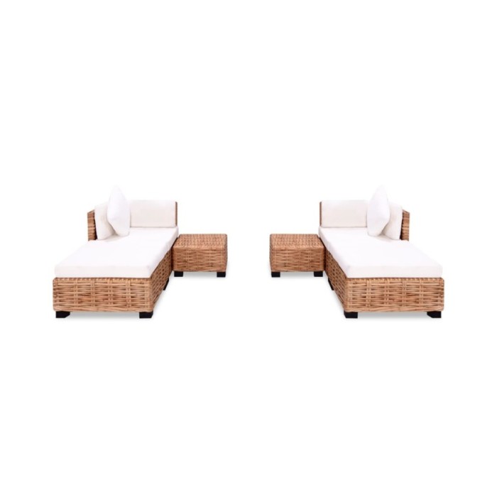 Jeu de canapés 16 pcs Rotin naturel