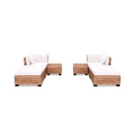 Jeu de canapés 16 pcs Rotin naturel