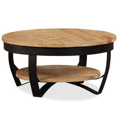 Table basse Bois massif de manguier 65 x 32 cm