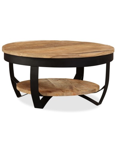 Table basse Bois massif de manguier 65 x 32 cm