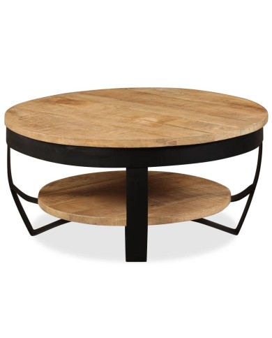 Table basse Bois massif de manguier 65 x 32 cm