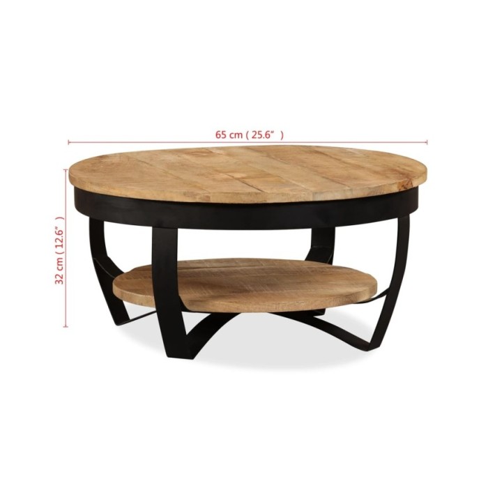 Table basse Bois massif de manguier 65 x 32 cm