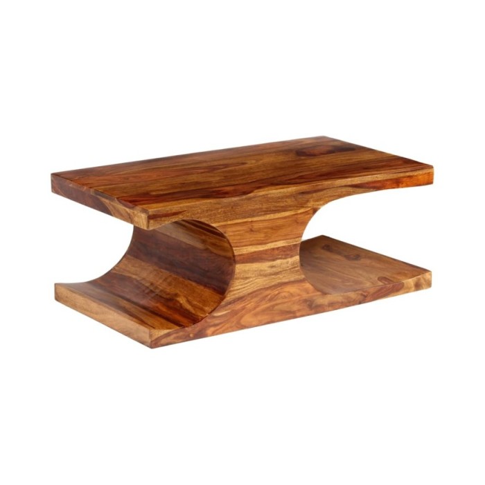 Table basse Bois massif de Sesham 90 x 50 x 35 cm