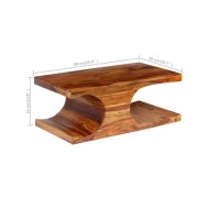 Table basse Bois massif de Sesham 90 x 50 x 35 cm