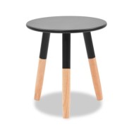 Ensemble de tables d'appoint 2 pcs Bois de pin massif Noir