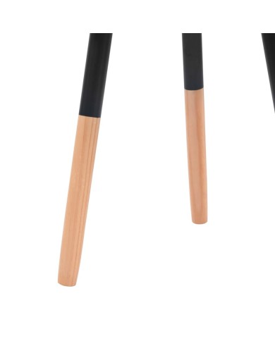 Ensemble de tables d'appoint 2 pcs Bois de pin massif Noir