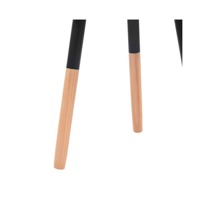 Ensemble de tables d'appoint 2 pcs Bois de pin massif Noir