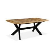 Table de salle à manger Bois de manguier solide et Acier 180 cm