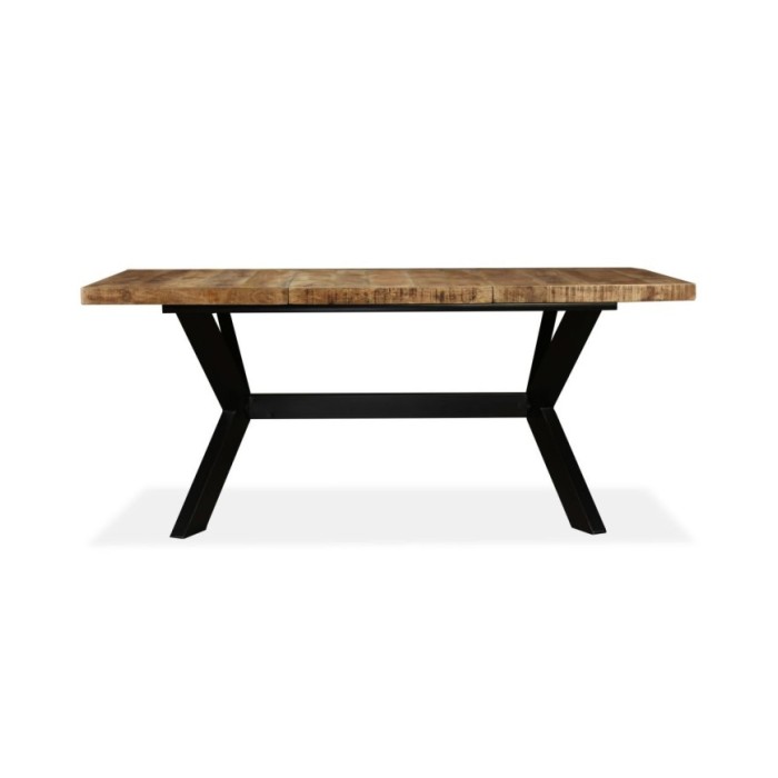 Table de salle à manger Bois de manguier solide et Acier 180 cm