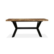 Table de salle à manger Bois de manguier solide et Acier 180 cm