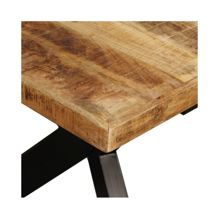 Table de salle à manger Bois de manguier solide et Acier 180 cm