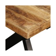 Table de salle à manger Bois de manguier solide et Acier 180 cm