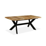 Table de salle à manger Bois de manguier solide et Acier 180 cm