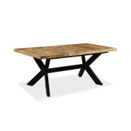 Table de salle à manger Bois de manguier solide et Acier 180 cm