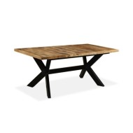 Table de salle à manger Bois de manguier solide et Acier 180 cm