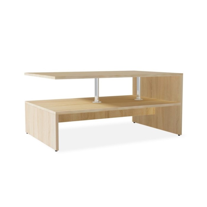 Table basse en aggloméré 90 x 59 x 42 cm Chêne