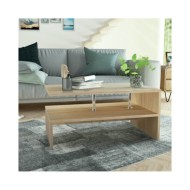 Table basse en aggloméré 90 x 59 x 42 cm Chêne