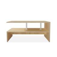 Table basse en aggloméré 90 x 59 x 42 cm Chêne