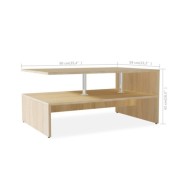 Table basse en aggloméré 90 x 59 x 42 cm Chêne