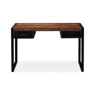 Bureau avec 2 tiroirs Bois de récupération massif 120x50x76 cm