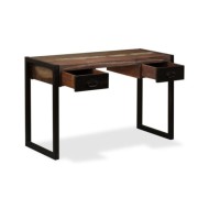 Bureau avec 2 tiroirs Bois de récupération massif 120x50x76 cm