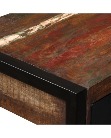 Bureau avec 2 tiroirs Bois de récupération massif 120x50x76 cm