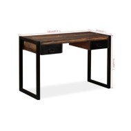 Bureau avec 2 tiroirs Bois de récupération massif 120x50x76 cm